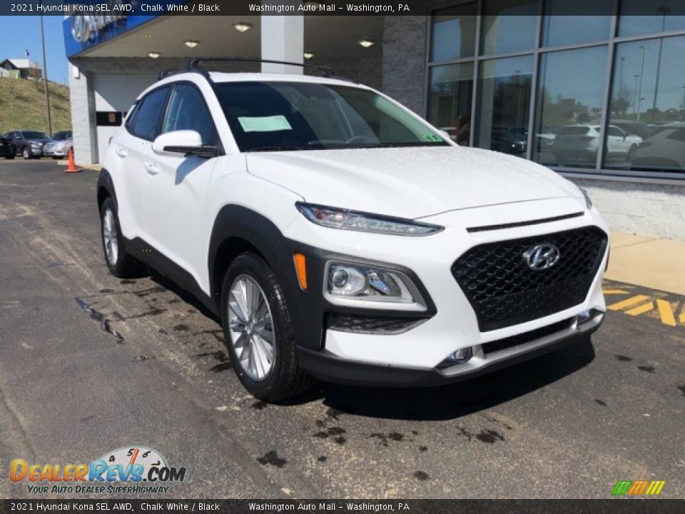 2021 Hyundai Kona SEL AWD Chalk White / Black Photo #1