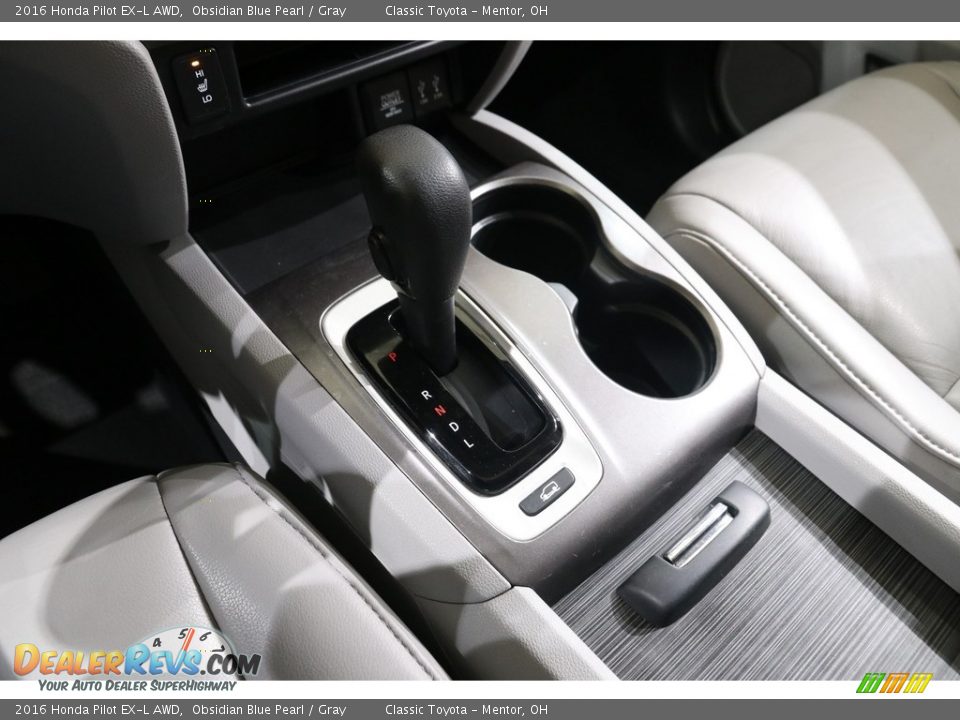 2016 Honda Pilot EX-L AWD Obsidian Blue Pearl / Gray Photo #14