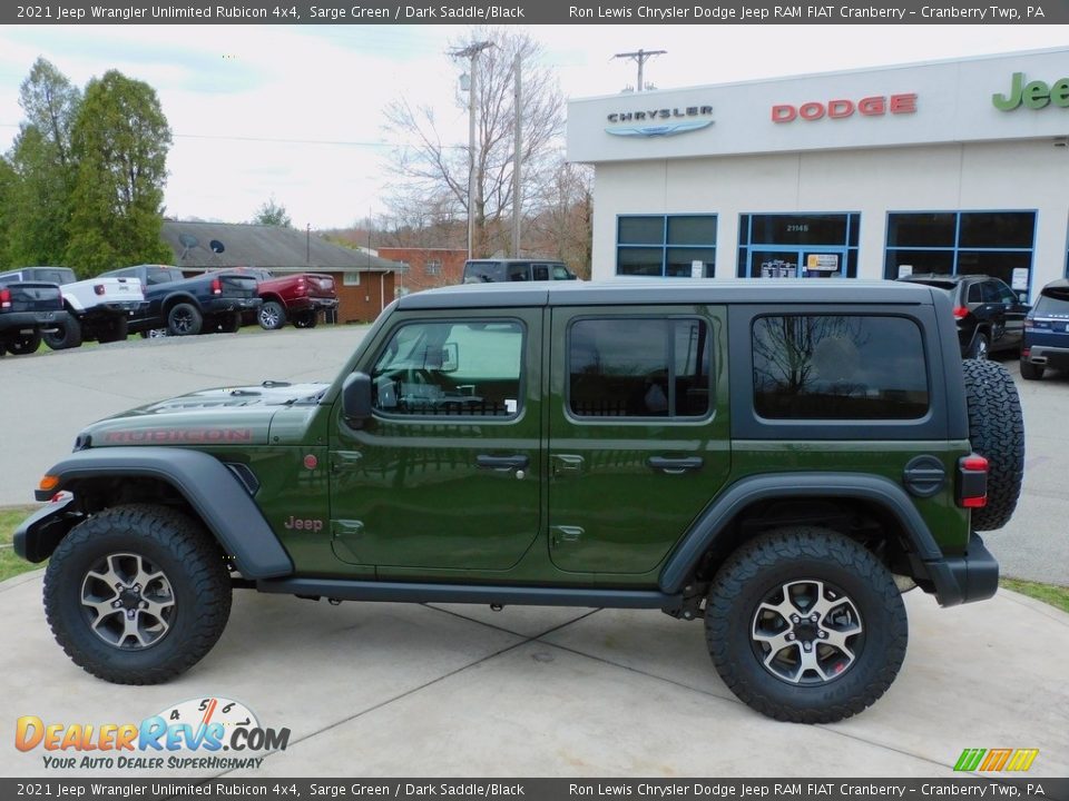 2021 Jeep Wrangler Unlimited Rubicon 4x4 Sarge Green / Dark Saddle/Black Photo #9