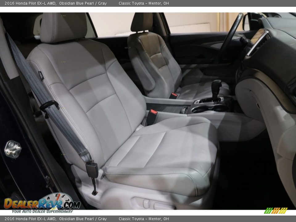 2016 Honda Pilot EX-L AWD Obsidian Blue Pearl / Gray Photo #15