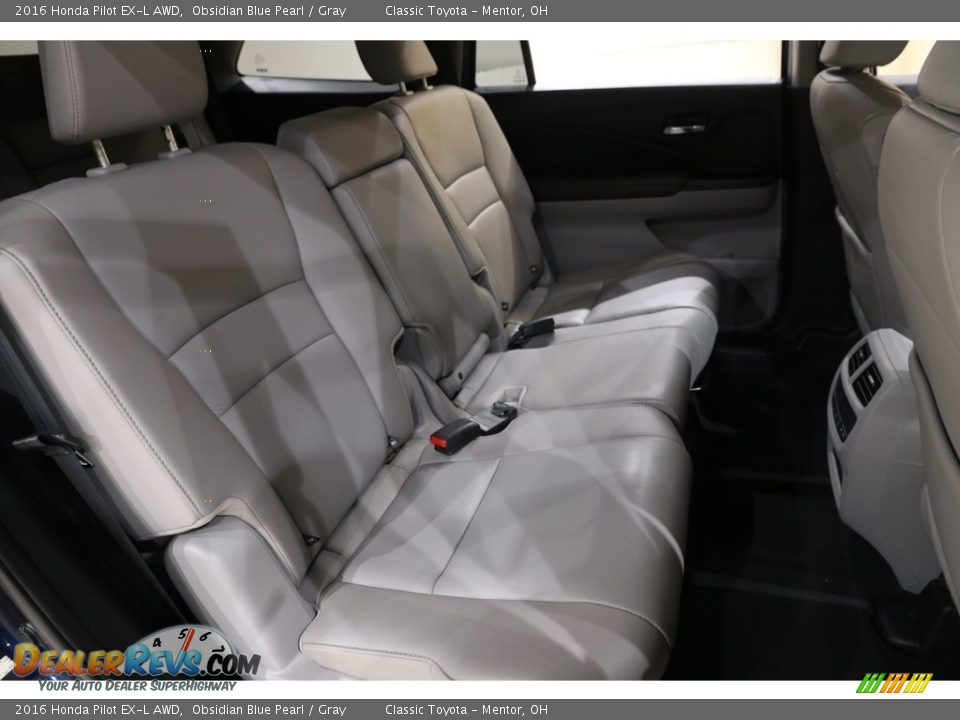 2016 Honda Pilot EX-L AWD Obsidian Blue Pearl / Gray Photo #16
