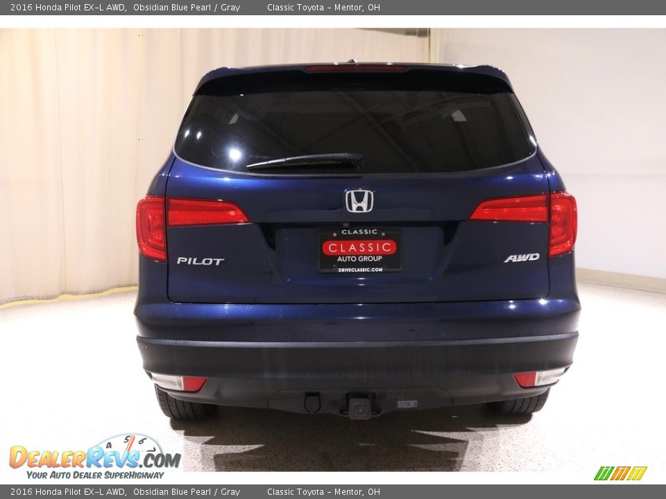 2016 Honda Pilot EX-L AWD Obsidian Blue Pearl / Gray Photo #19