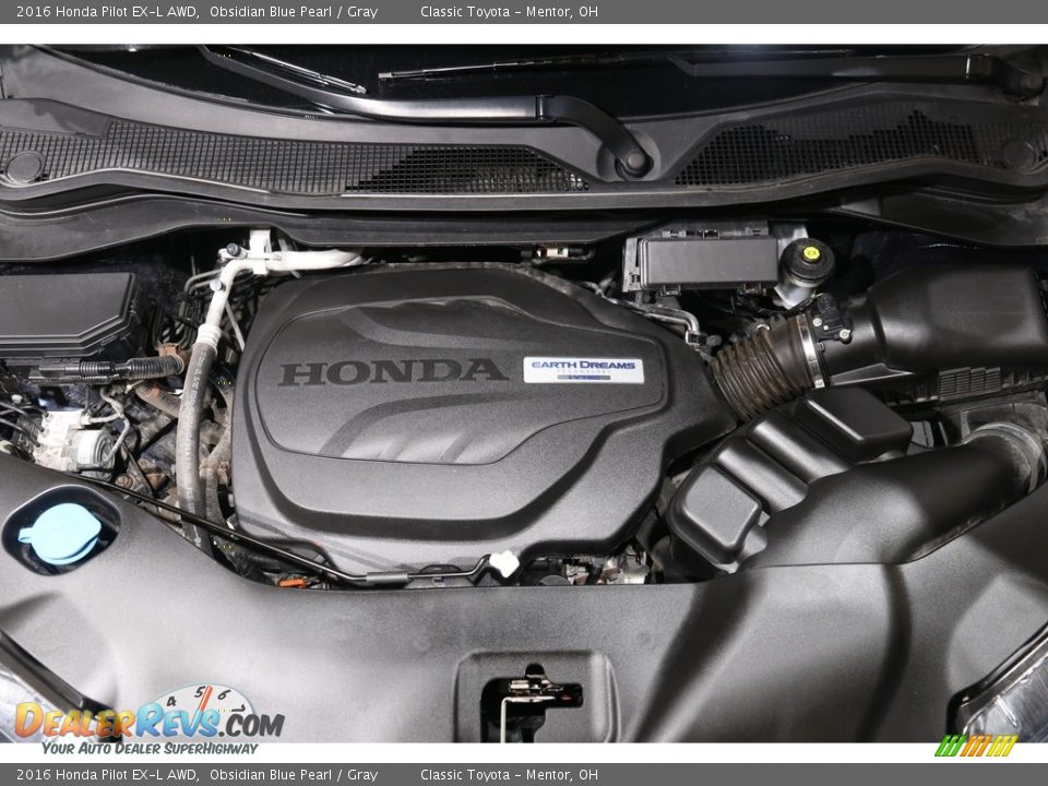2016 Honda Pilot EX-L AWD Obsidian Blue Pearl / Gray Photo #20