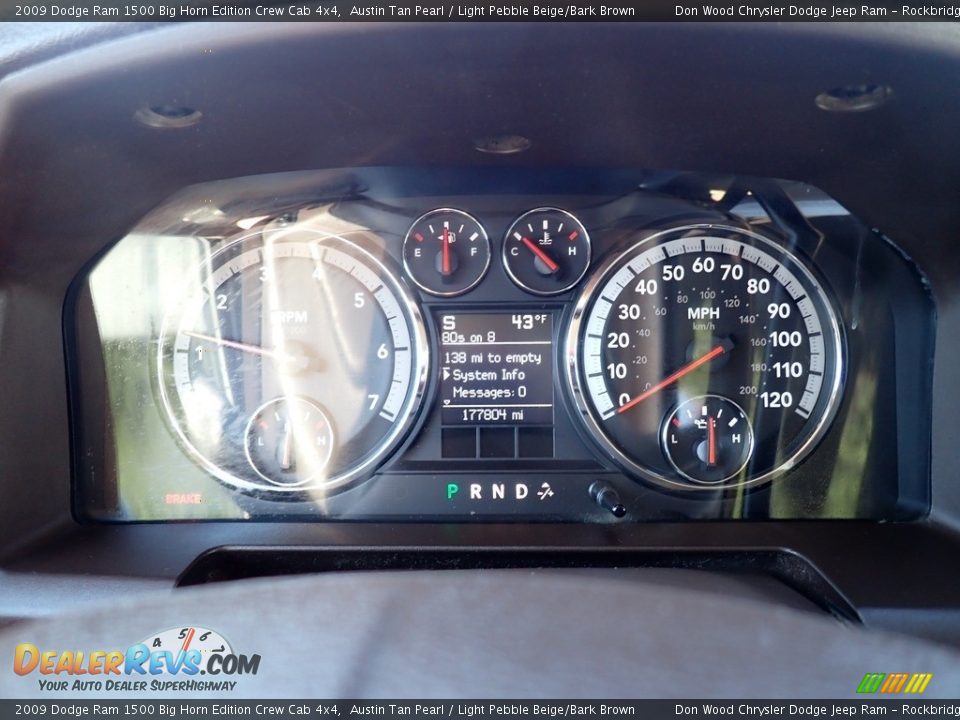 2009 Dodge Ram 1500 Big Horn Edition Crew Cab 4x4 Austin Tan Pearl / Light Pebble Beige/Bark Brown Photo #20