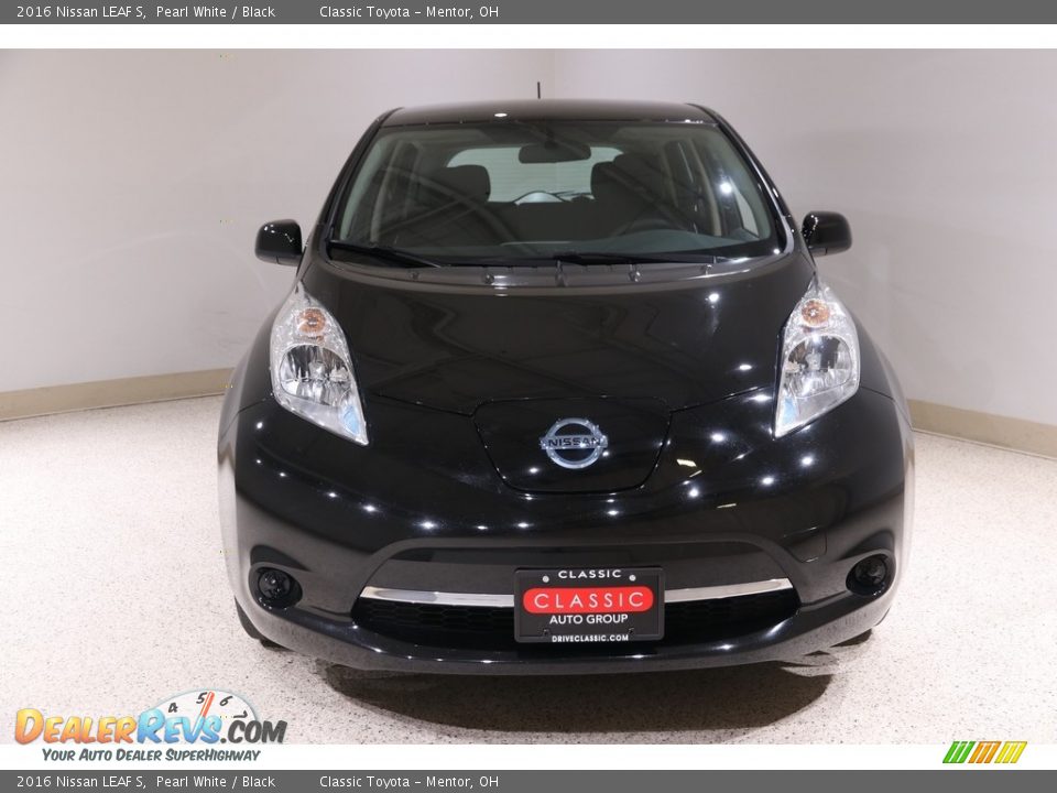 2016 Nissan LEAF S Pearl White / Black Photo #2