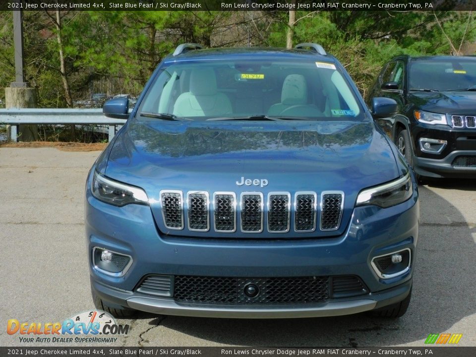 2021 Jeep Cherokee Limited 4x4 Slate Blue Pearl / Ski Gray/Black Photo #2