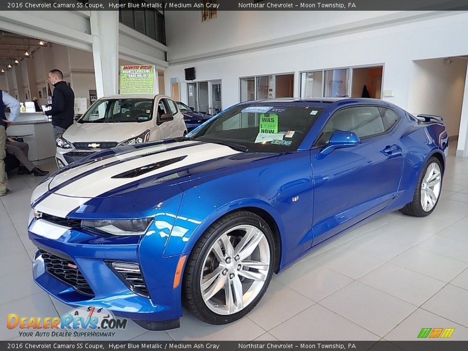 2016 Chevrolet Camaro SS Coupe Hyper Blue Metallic / Medium Ash Gray Photo #1