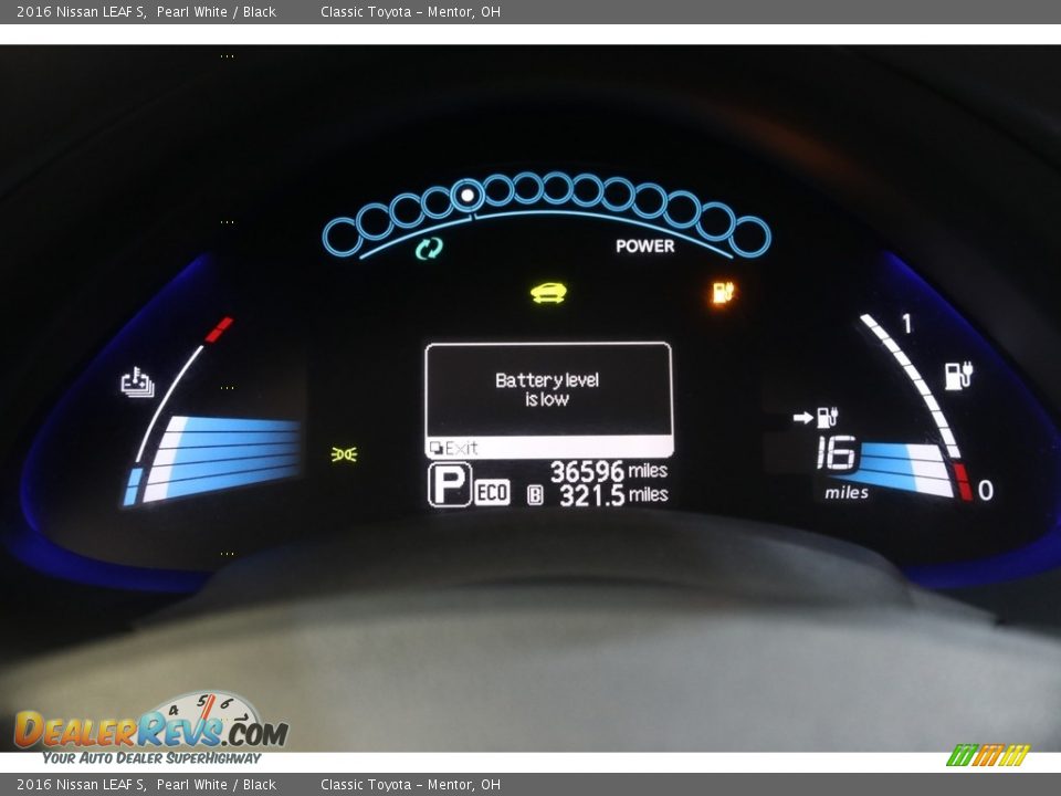 2016 Nissan LEAF S Gauges Photo #10