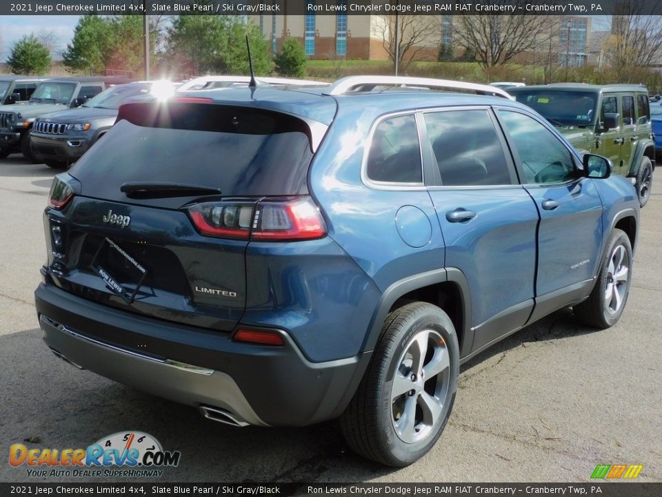 2021 Jeep Cherokee Limited 4x4 Slate Blue Pearl / Ski Gray/Black Photo #5