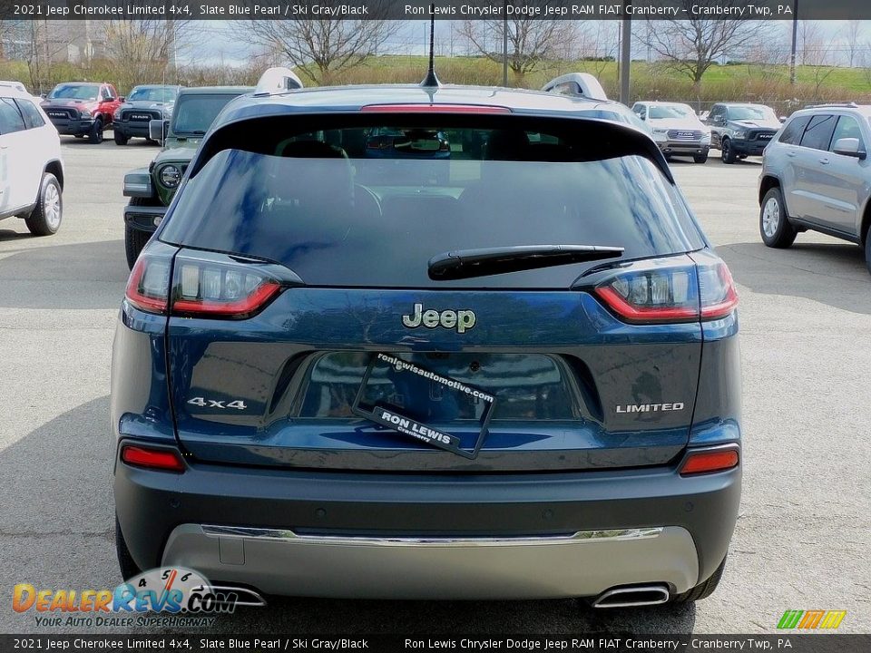 2021 Jeep Cherokee Limited 4x4 Slate Blue Pearl / Ski Gray/Black Photo #6