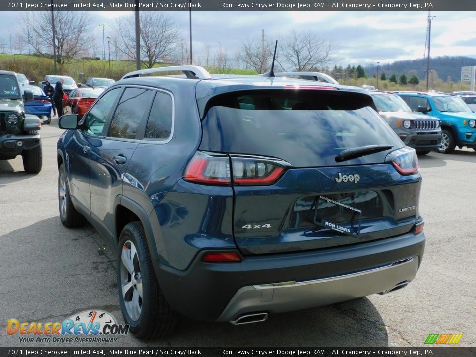 2021 Jeep Cherokee Limited 4x4 Slate Blue Pearl / Ski Gray/Black Photo #8