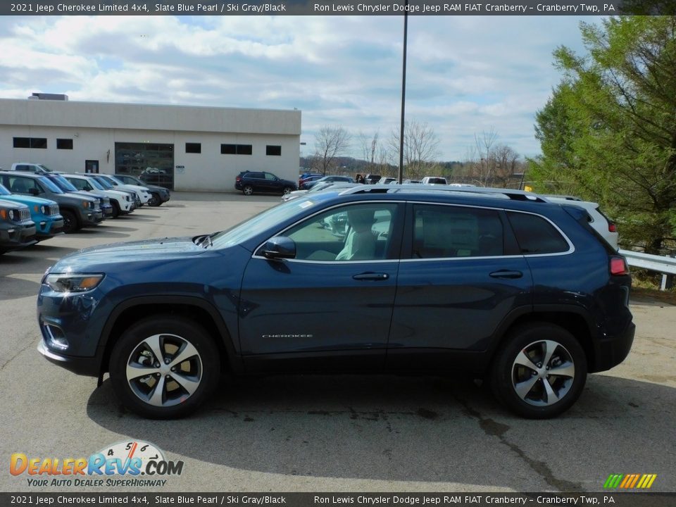 2021 Jeep Cherokee Limited 4x4 Slate Blue Pearl / Ski Gray/Black Photo #9