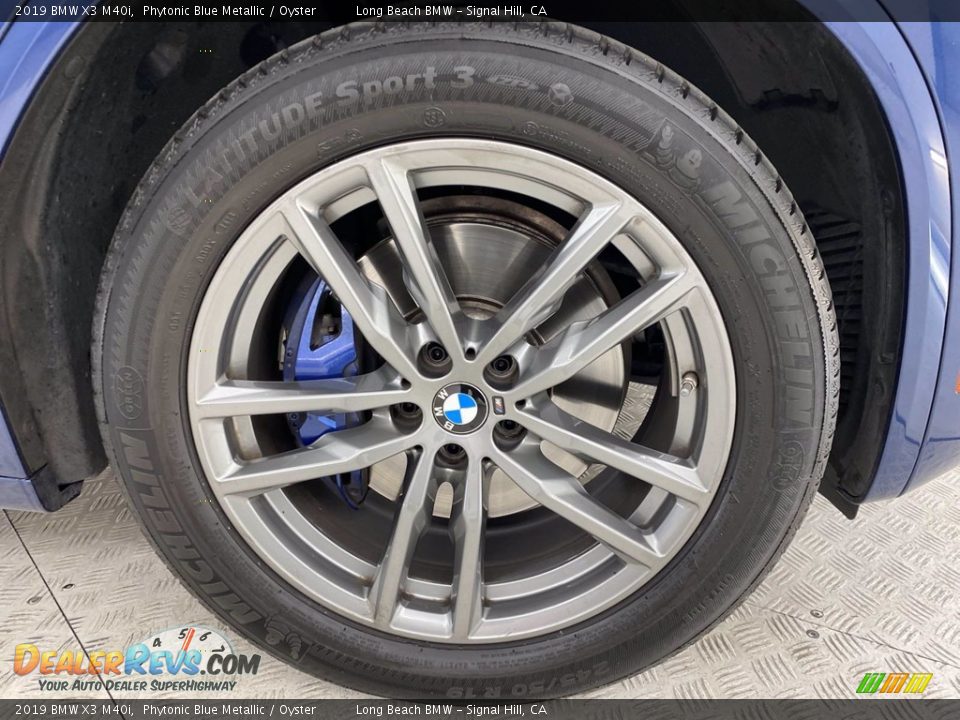 2019 BMW X3 M40i Phytonic Blue Metallic / Oyster Photo #6
