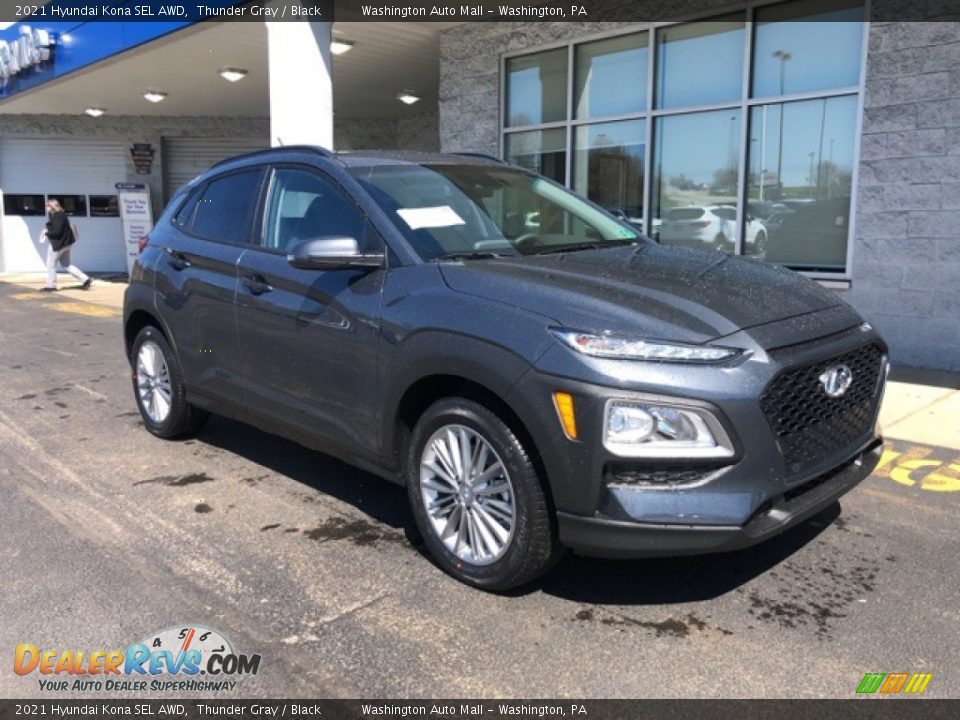 2021 Hyundai Kona SEL AWD Thunder Gray / Black Photo #1