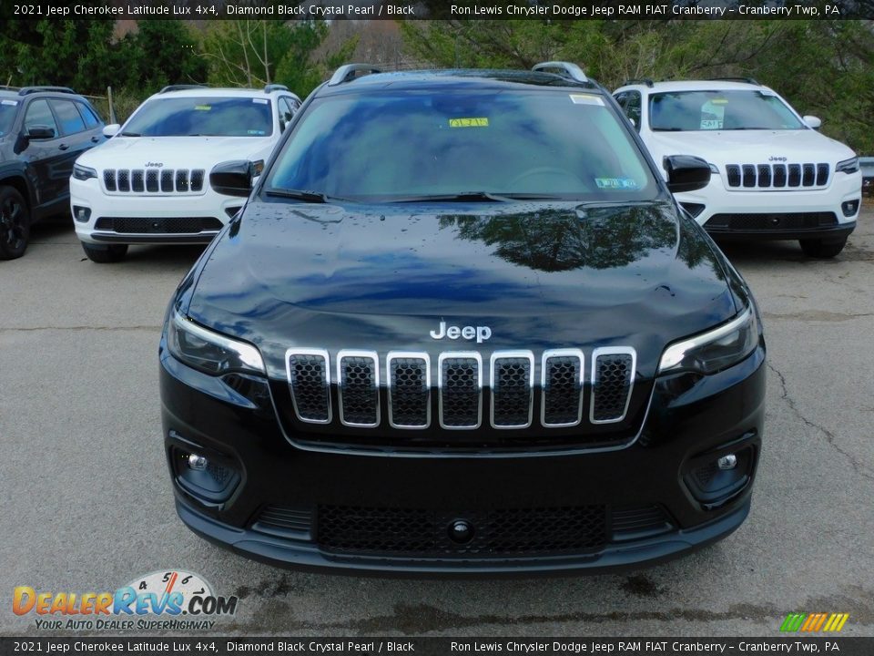 2021 Jeep Cherokee Latitude Lux 4x4 Diamond Black Crystal Pearl / Black Photo #2