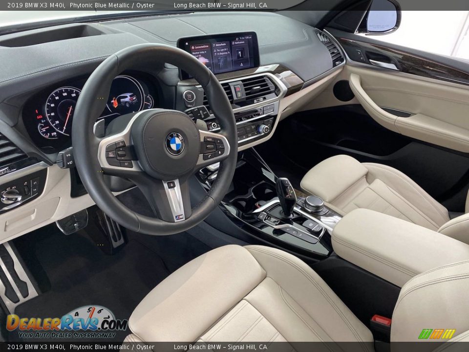 2019 BMW X3 M40i Phytonic Blue Metallic / Oyster Photo #16