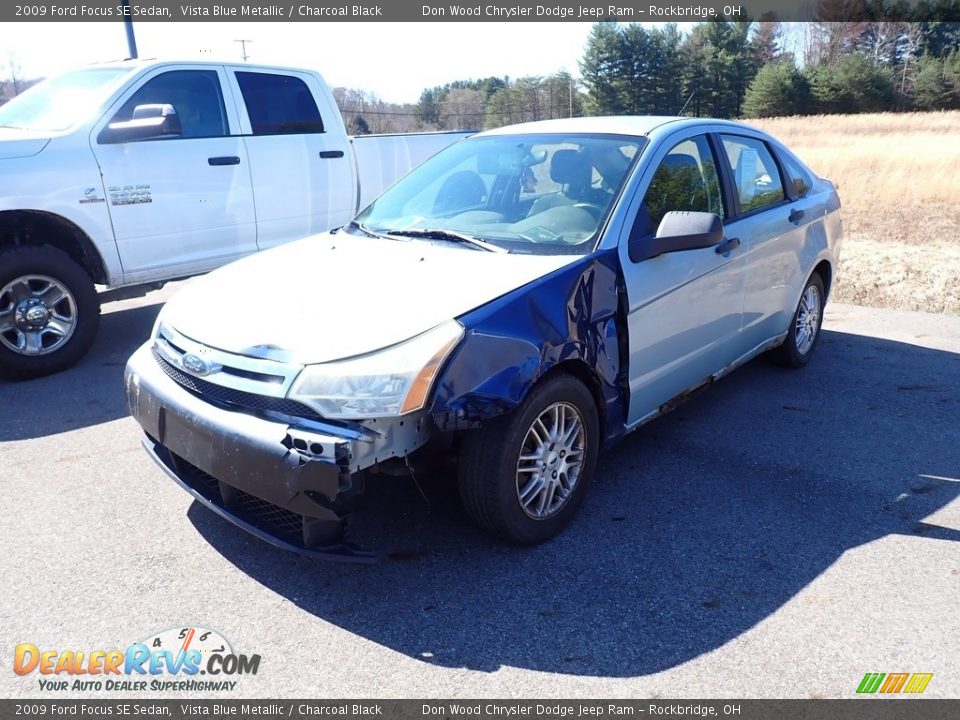 2009 Ford Focus SE Sedan Vista Blue Metallic / Charcoal Black Photo #7