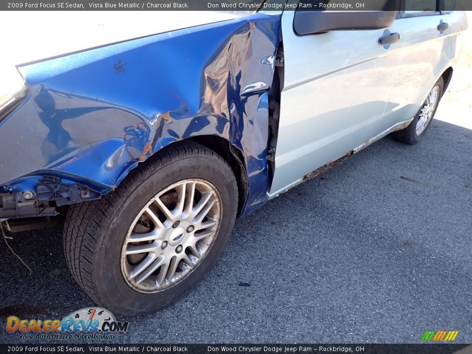 2009 Ford Focus SE Sedan Vista Blue Metallic / Charcoal Black Photo #8