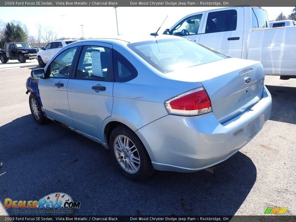 2009 Ford Focus SE Sedan Vista Blue Metallic / Charcoal Black Photo #10