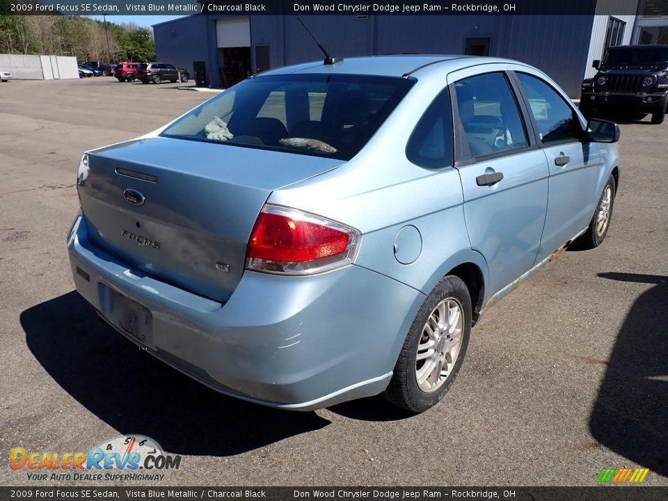 2009 Ford Focus SE Sedan Vista Blue Metallic / Charcoal Black Photo #12