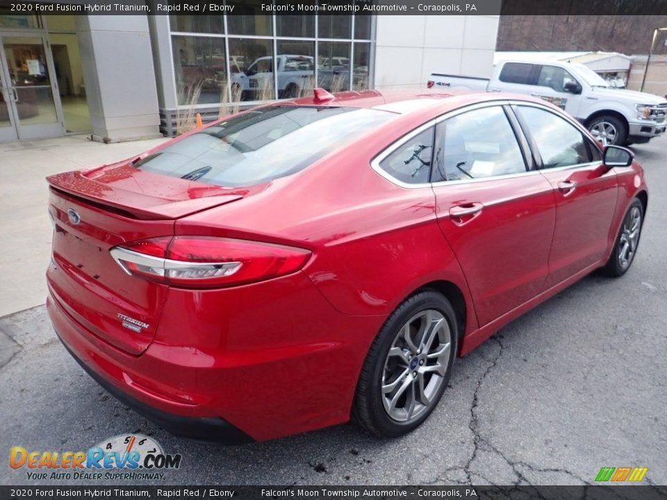 2020 Ford Fusion Hybrid Titanium Rapid Red / Ebony Photo #2