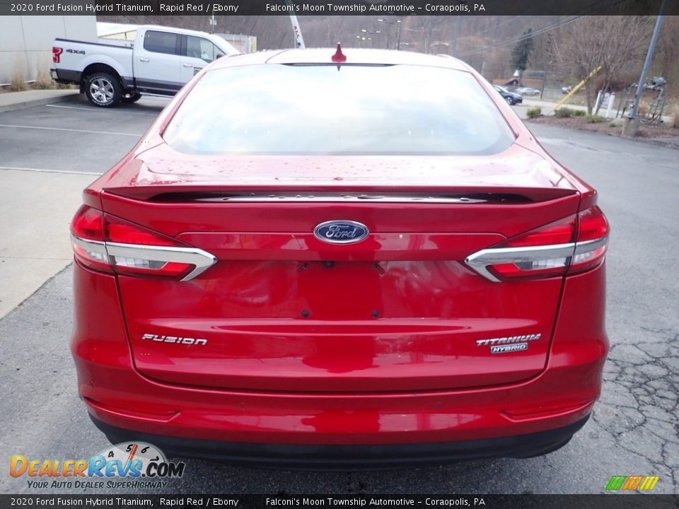 2020 Ford Fusion Hybrid Titanium Rapid Red / Ebony Photo #3