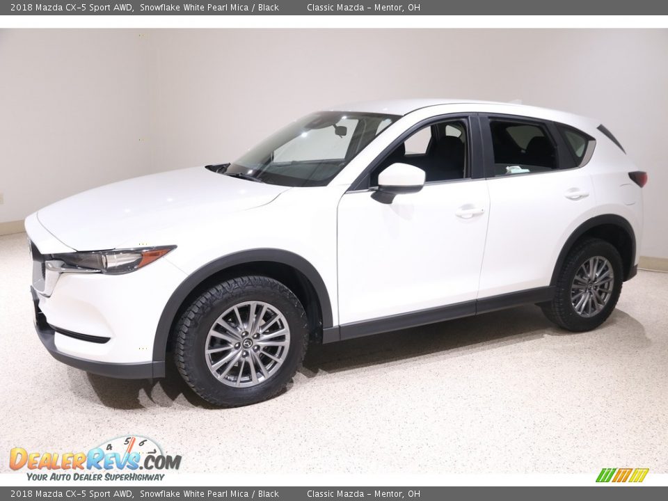 2018 Mazda CX-5 Sport AWD Snowflake White Pearl Mica / Black Photo #3