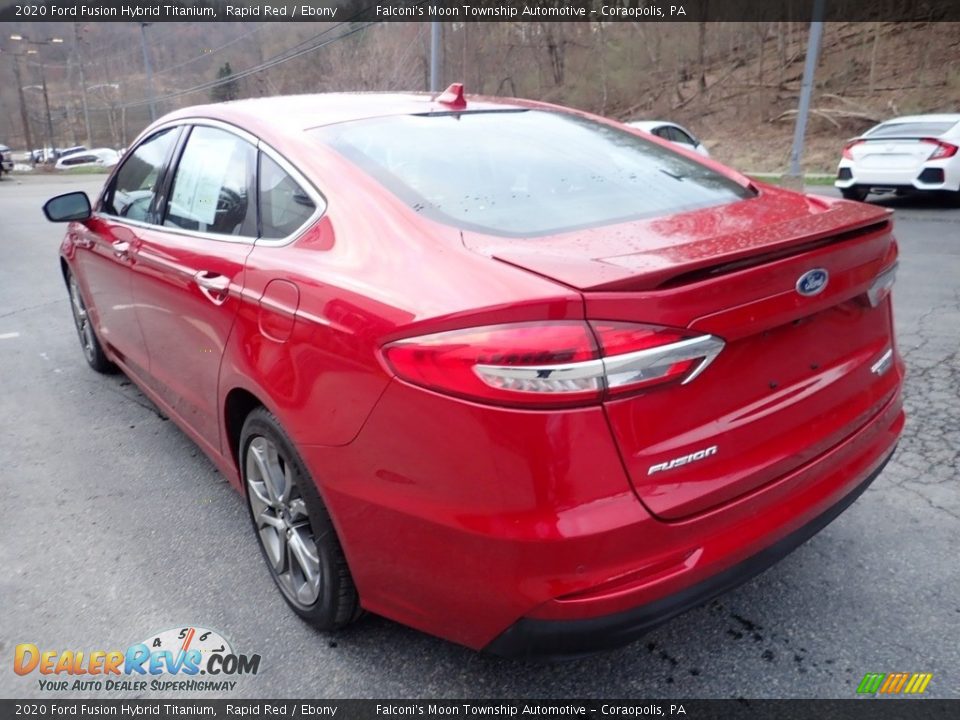 2020 Ford Fusion Hybrid Titanium Rapid Red / Ebony Photo #5