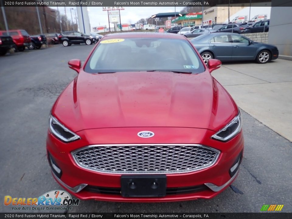 2020 Ford Fusion Hybrid Titanium Rapid Red / Ebony Photo #8