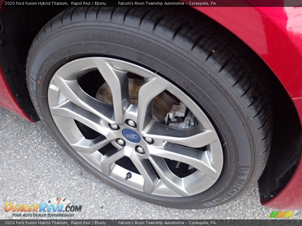 2020 Ford Fusion Hybrid Titanium Rapid Red / Ebony Photo #10