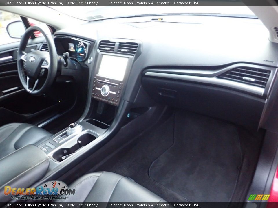 2020 Ford Fusion Hybrid Titanium Rapid Red / Ebony Photo #12