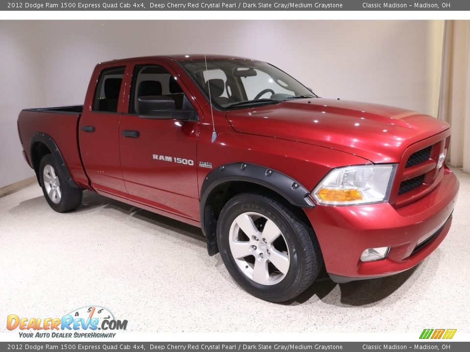 2012 Dodge Ram 1500 Express Quad Cab 4x4 Deep Cherry Red Crystal Pearl / Dark Slate Gray/Medium Graystone Photo #1