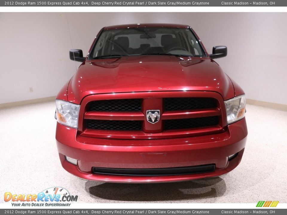 2012 Dodge Ram 1500 Express Quad Cab 4x4 Deep Cherry Red Crystal Pearl / Dark Slate Gray/Medium Graystone Photo #2