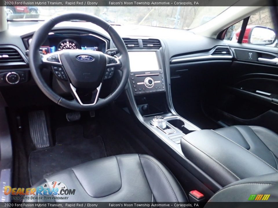 Ebony Interior - 2020 Ford Fusion Hybrid Titanium Photo #17