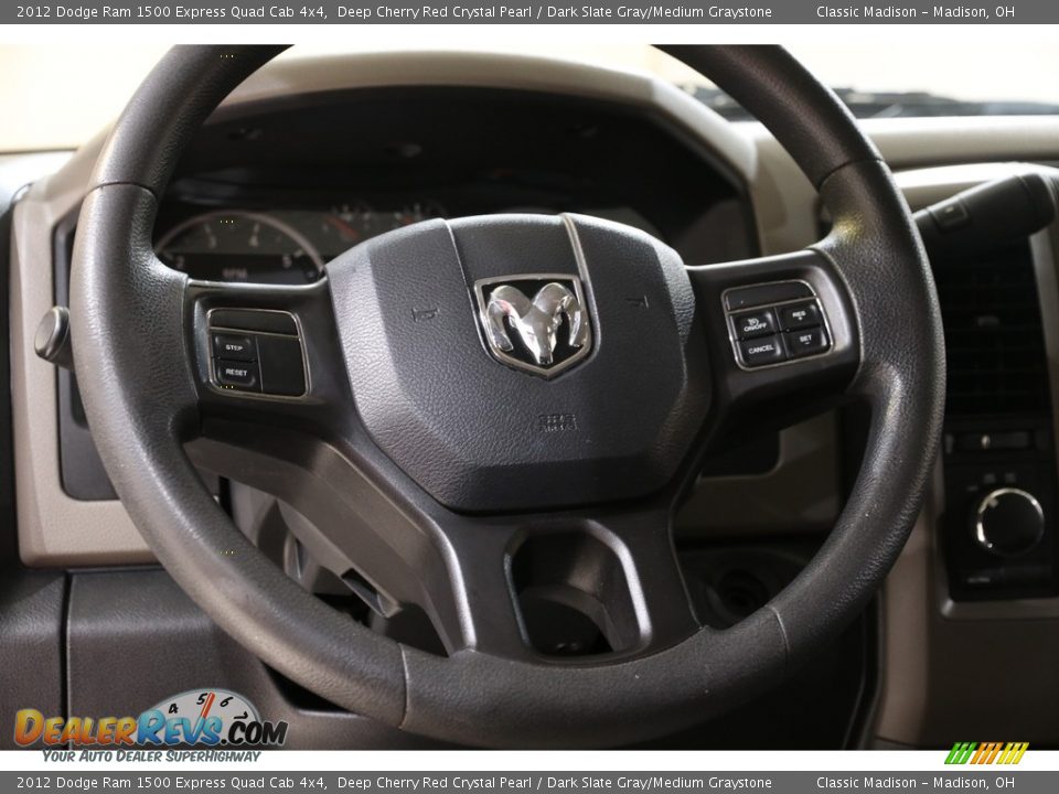 2012 Dodge Ram 1500 Express Quad Cab 4x4 Deep Cherry Red Crystal Pearl / Dark Slate Gray/Medium Graystone Photo #7