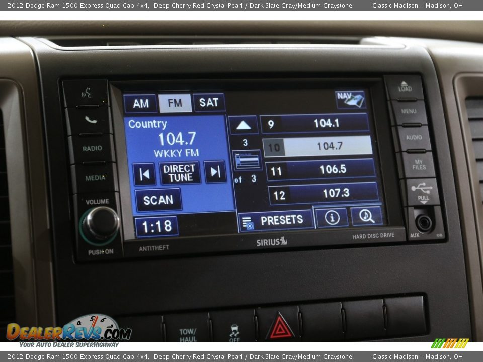 2012 Dodge Ram 1500 Express Quad Cab 4x4 Deep Cherry Red Crystal Pearl / Dark Slate Gray/Medium Graystone Photo #11