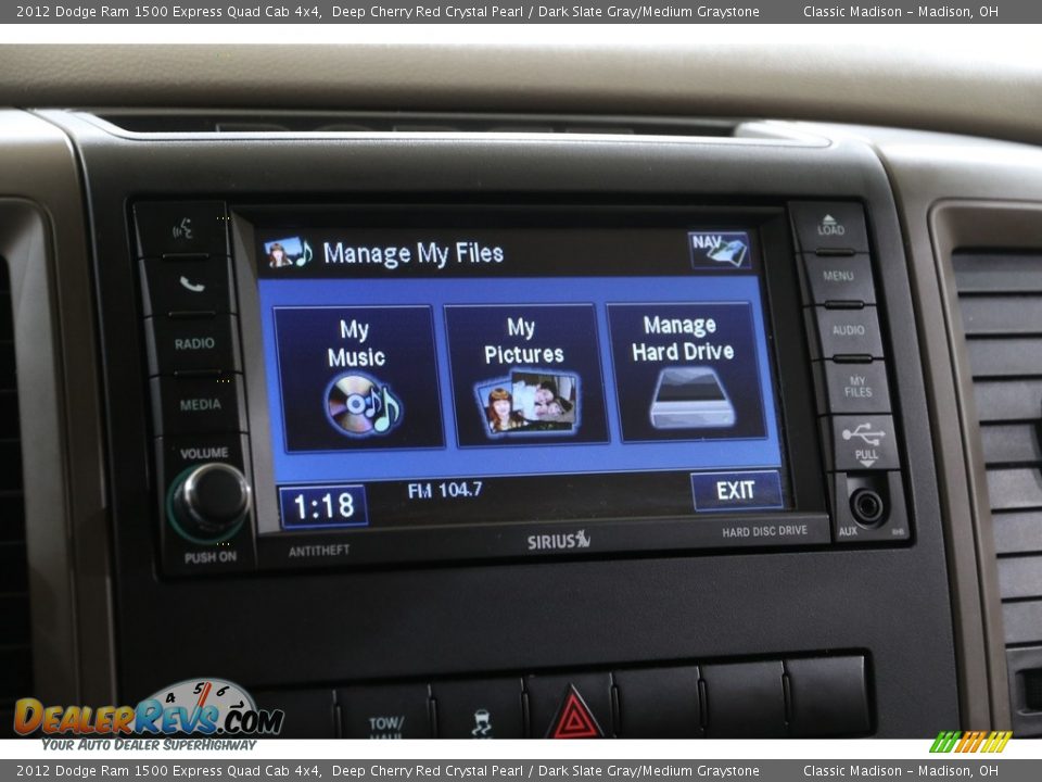 2012 Dodge Ram 1500 Express Quad Cab 4x4 Deep Cherry Red Crystal Pearl / Dark Slate Gray/Medium Graystone Photo #12