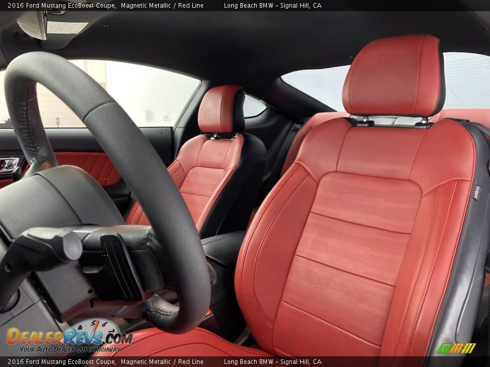 Front Seat of 2016 Ford Mustang EcoBoost Coupe Photo #16