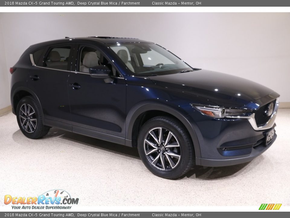 2018 Mazda CX-5 Grand Touring AWD Deep Crystal Blue Mica / Parchment Photo #1