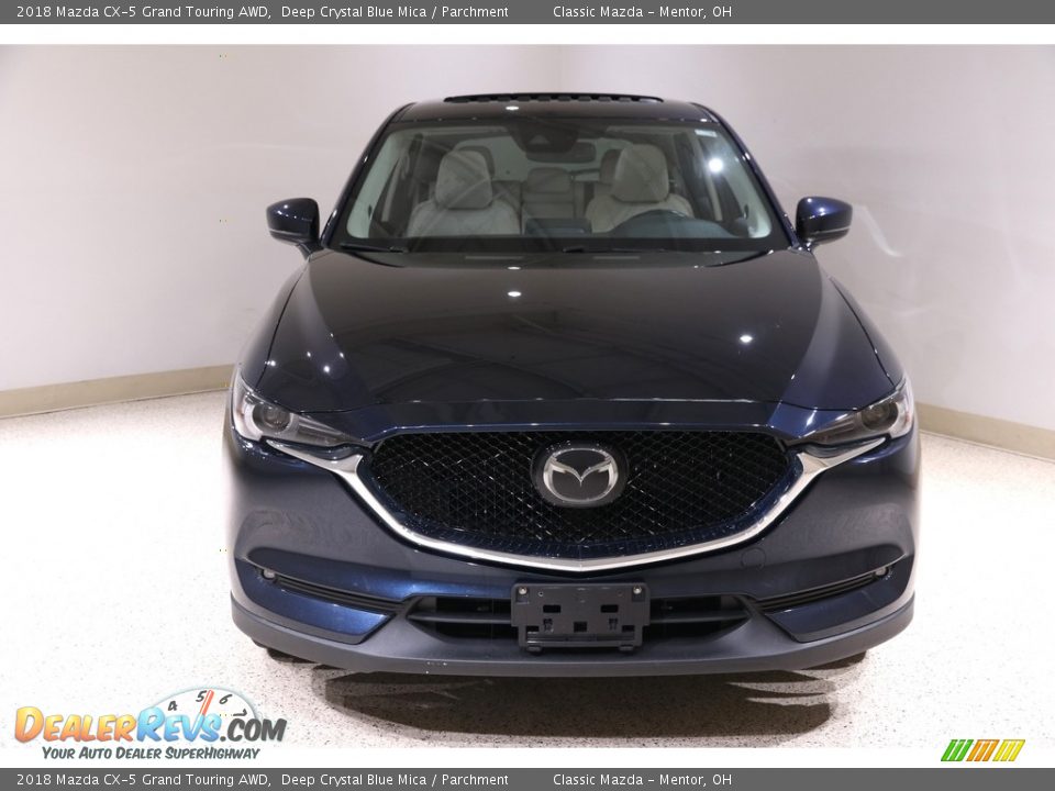 2018 Mazda CX-5 Grand Touring AWD Deep Crystal Blue Mica / Parchment Photo #2