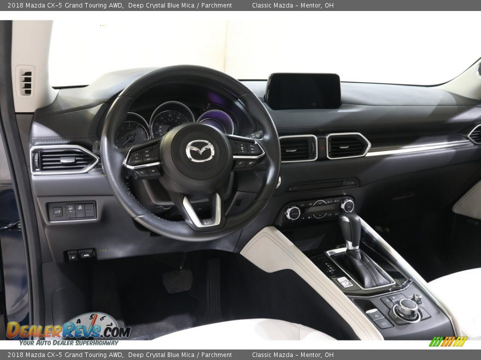 2018 Mazda CX-5 Grand Touring AWD Deep Crystal Blue Mica / Parchment Photo #6