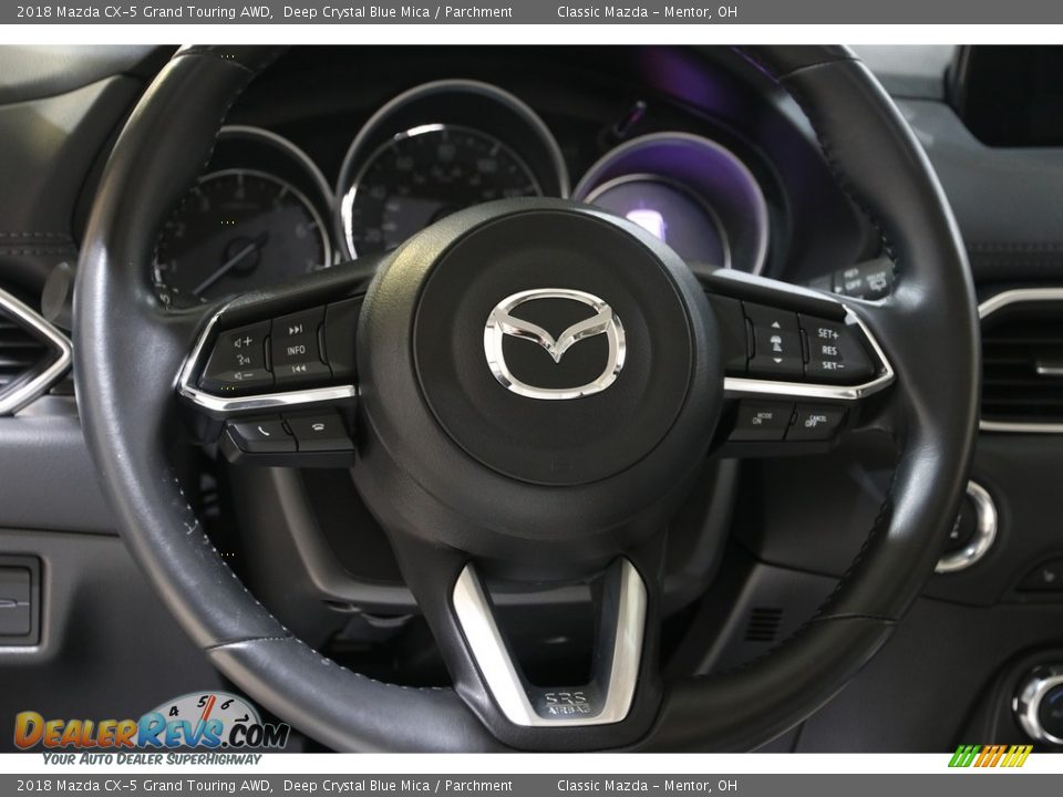 2018 Mazda CX-5 Grand Touring AWD Deep Crystal Blue Mica / Parchment Photo #7