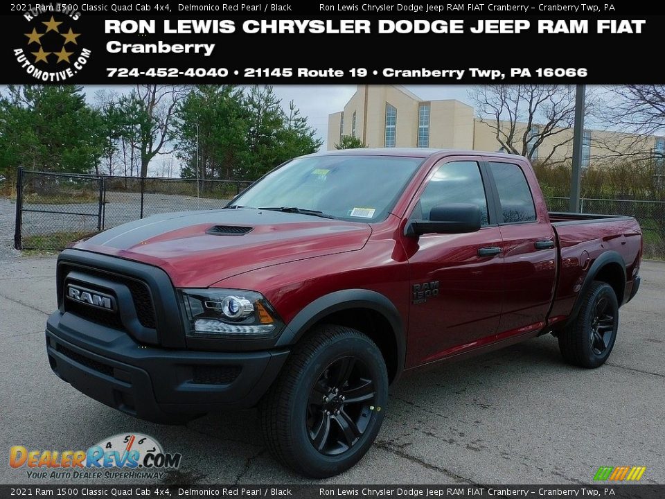 2021 Ram 1500 Classic Quad Cab 4x4 Delmonico Red Pearl / Black Photo #1