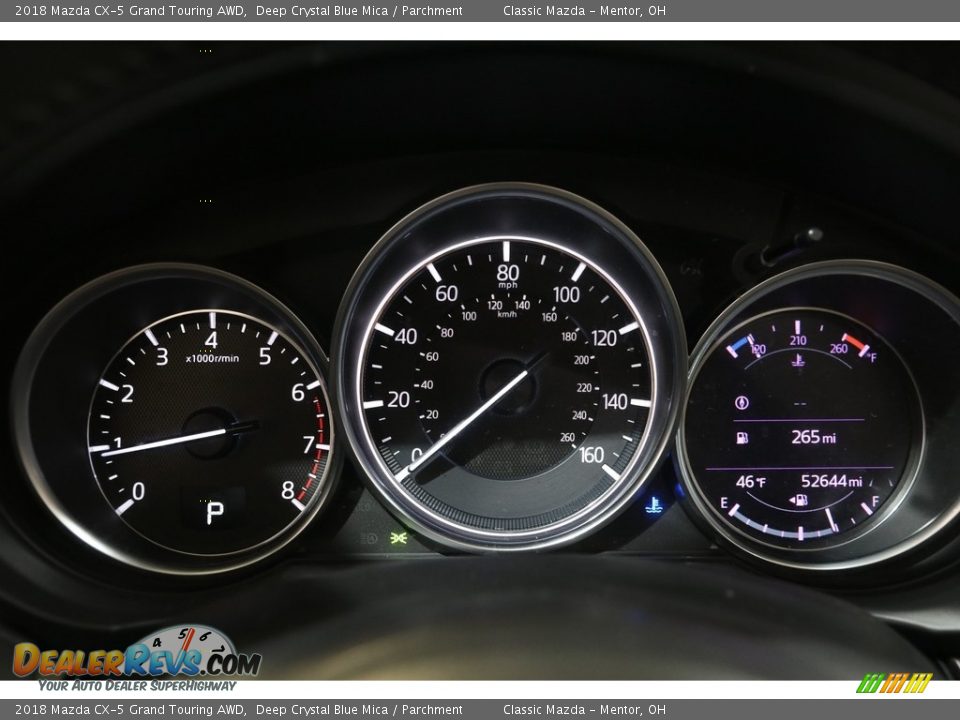 2018 Mazda CX-5 Grand Touring AWD Deep Crystal Blue Mica / Parchment Photo #8