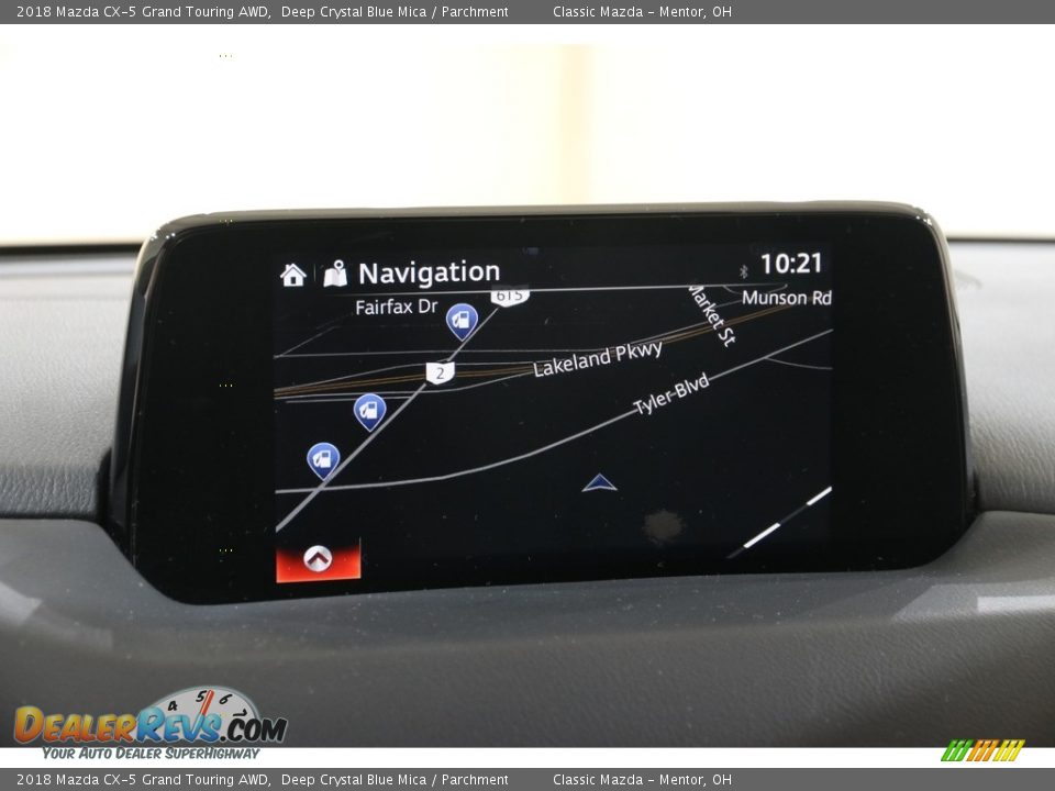 2018 Mazda CX-5 Grand Touring AWD Deep Crystal Blue Mica / Parchment Photo #10