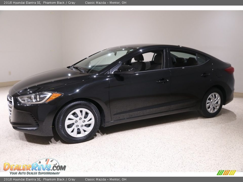 2018 Hyundai Elantra SE Phantom Black / Gray Photo #3