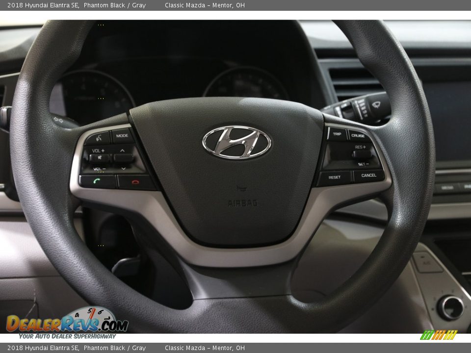 2018 Hyundai Elantra SE Phantom Black / Gray Photo #7