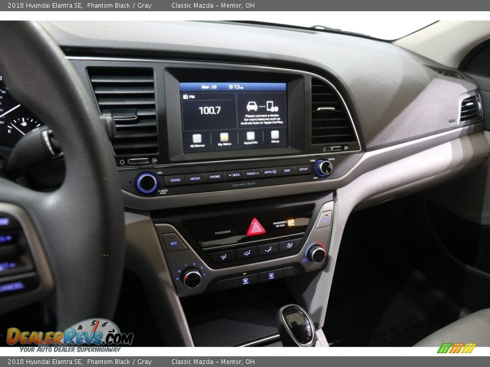 2018 Hyundai Elantra SE Phantom Black / Gray Photo #9