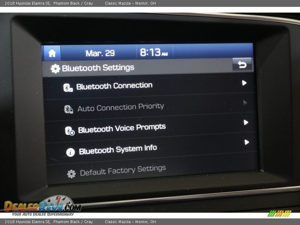 2018 Hyundai Elantra SE Phantom Black / Gray Photo #11