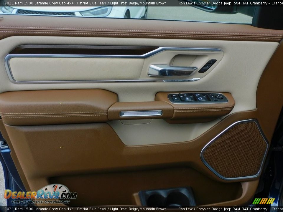 2021 Ram 1500 Laramie Crew Cab 4x4 Patriot Blue Pearl / Light Frost Beige/Mountain Brown Photo #14